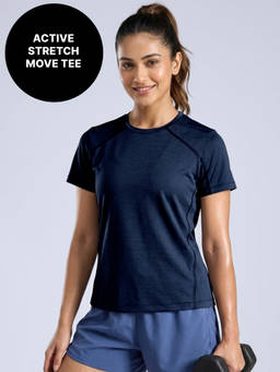 Kica - Cool Tech Gym Tee with Stretch,Quick-Dry & Breathable Mesh for HIIT Workouts KIC025 Navy