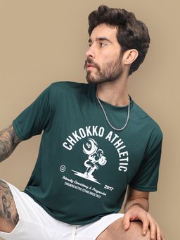 CHKOKKO - Mens Round Neck Gym Sports T-Shirt