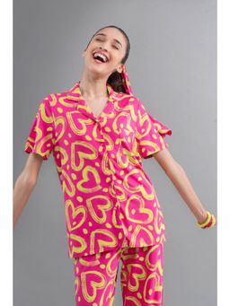 NeceSera - Limited Edition Lovestruck Pink Heart Half Sleeve Shirt