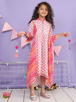 Lil Pitaara - Orange Girls Pure Cotton Dress