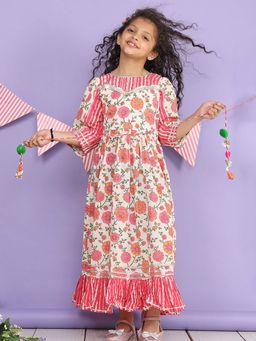 Lil Pitaara - Pink Girls Pure Cotton Dress