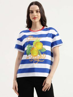 United Colors of Benetton - Blue Stripes Regular Fit T-Shirt