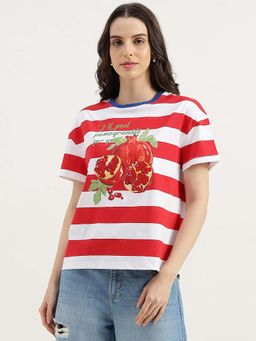 United Colors of Benetton - Red Stripes Regular Fit T-Shirt
