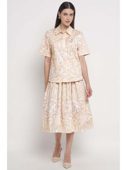 Silvian Heach - Beige Printed Regular Fit Shirt