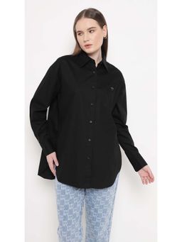 DKNY - Black Solid Regular Fit Shirt