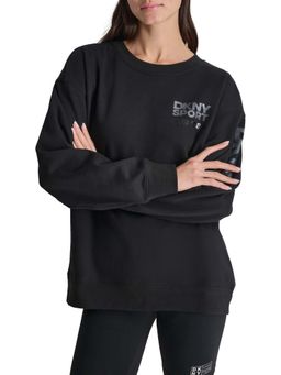 DKNY - Black Solid Regular Fit Sweatshirt