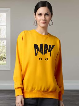 Glito - Yellow Printed Regular Fit Sweatshirt