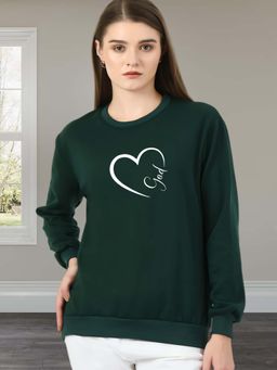 Glito - Green Printed Regular Fit Sweatshirt