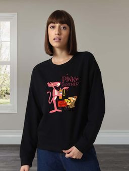 Glito - Black Printed Regular Fit Sweatshirt