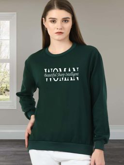 Glito - Green Printed Regular Fit Sweatshirt