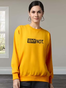 Glito - Yellow Printed Regular Fit Sweatshirt