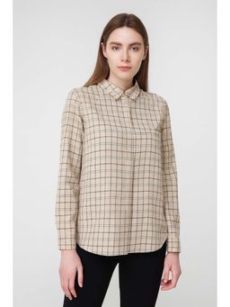 NOBARR - Brown Checks Regular Fit Shirt