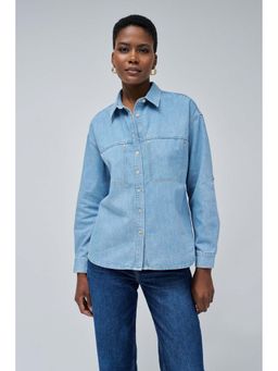 Salsa Jeans - Blue Solid Regular Fit Shirt