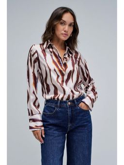Salsa Jeans - Brown Printed Regular Fit Shirt