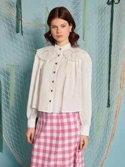 Sister Jane - White Solid Regular Fit Shirt