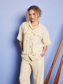 Sister Jane - Yellow Printed Regular Fit Shirt