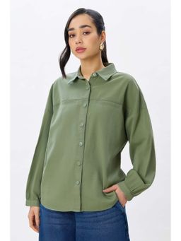 Virgio - Olive Solid Regular Fit Shirt