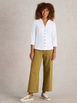 White Stuff - White Solid Regular Fit Shirt