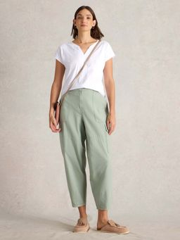 White Stuff - White Solid Regular Fit T-Shirt