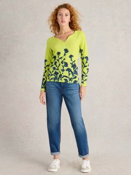 White Stuff - Multi-Color Printed Regular Fit T-Shirt