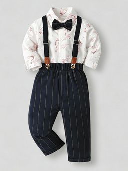 Hopscotch - White 2-Pc Unicorn Pure Cotton Formal Set