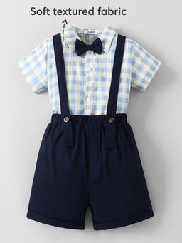 Hopscotch - Blue 2-Pc Checkered Collared Formal Set