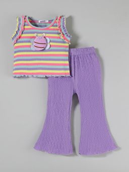 Hopscotch - Multi-Color 2-Pc Honey Bee Applique Ruffle Pant Set