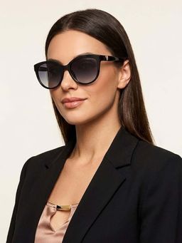 Guess - Women Full UV Protected Gradient Grey Lens Round Sunglasses (56)