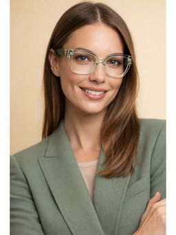 Guess - Eyewear For Women With Shiny Crystal Light Green Acetate Frame - (52)