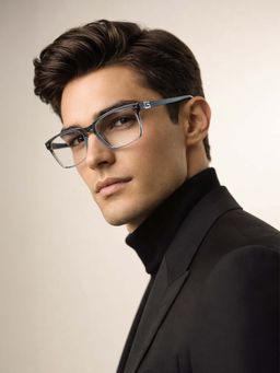 Guess - Eyewear For Men With Shiny Crystal Light Blue Acetate Frame - (54)