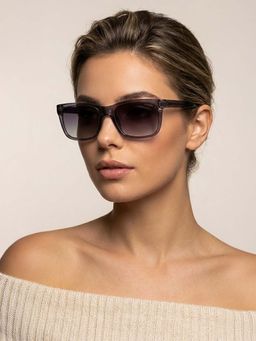 Guess - Men UV Protected Full Rim Grey Lens Rectangle Sunglasses (55)