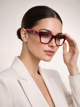 Guess - Eyewear for Women with Shiny Maroon Acetate Frame (53)