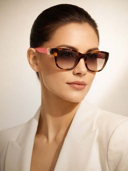 Guess - Eyewear for Women with Shiny Brown Demi Acetate Frame (52)