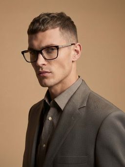 Guess - Eyewear for Women with Shiny Brown Demi Gold Glitter Acetate Frame (51)