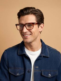 Guess - Eyewear for Men with Shiny Brown Demi Acetate Frame (53)