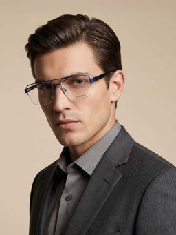 Guess - Eyewear for Men with Matt Blue Alloy Metal Frame (56)