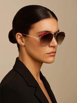 Guess - Women Gradient Brown Lens Pilot Sunglass GUS77396032FSG (60)