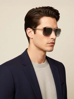 Guess - Grey Uv Protection Navigator Men Sunglasses (Gus002085732Psg) (57)