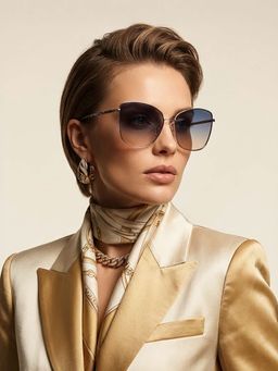 Guess - Blue Uv Protection Square Women Sunglasses (Gus001495932Wsg) (59)