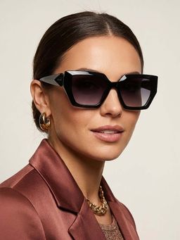 Guess - Grey Uv Protection Hexagonal Women Sunglasses (Gus789601B53Sg) (53)