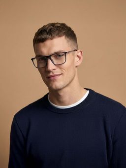 Police - VPLP09K54AGQFR Blue Solid Acetate Square Eyewear Frame (54)
