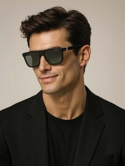 Police - Men Full Rim Pc Square Green Lens Sunglasses (55)