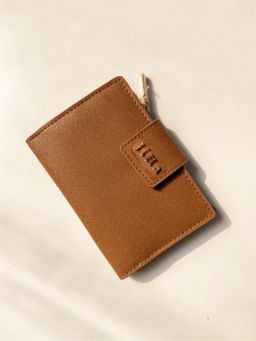 JiHa - Brown Faux Leather Premium Flap Wallet