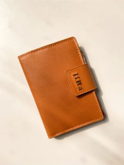 JiHa - Tan Faux Leather Premium Flap Wallet