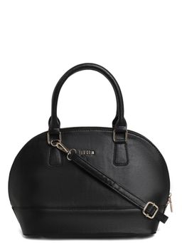 JiHa - Faux Leather Black Satchel HandBag / Slingbag