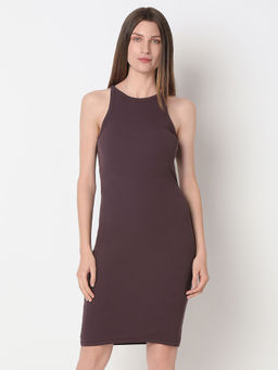 VERO MODA - Women's Purple Knee Length Dress