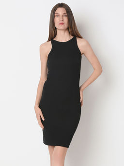VERO MODA - Women's Black Knee Length Dress