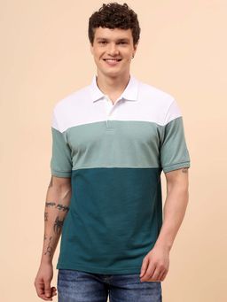 Cantabil - Men Multi-Color Regular Fit Polo T-Shirt