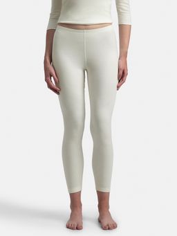 Jockey - 2544 Women Super Warm Combed Cotton Rich Brushed Thermal Leggings - Off White