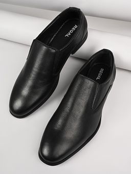 REGAL - Black Mens Formal Classic Leather Slip On Loafers